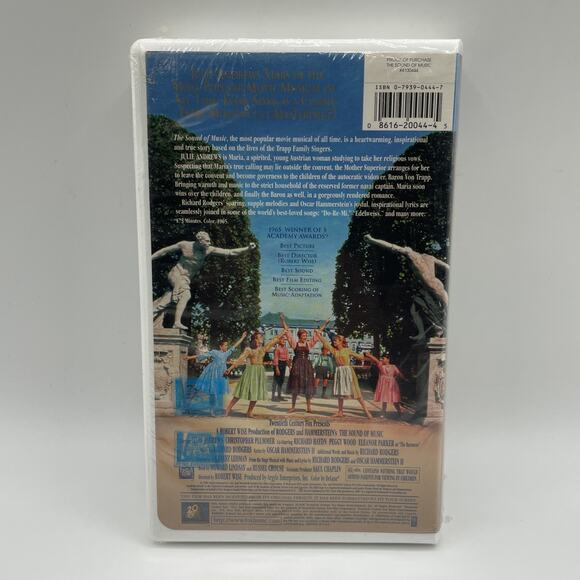 The Sound of Music VHS 1965 2000 Rodgers & Hammerstein Sealed Fox Watermark Read - Picture 2 of 2